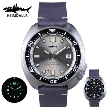 Heimdallr Titanium pánske Korytnačka Potápačské Hodinky Zelený Svetelný Dial Sapphire 200M Nepremokavé NH35 Automatický Pohyb náramkové hodinky