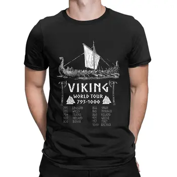 Viking Berserker Viking World Tour Viking História Klasické T Tričko 100% Bavlna Tees Okrúhlym Výstrihom, Krátky Rukáv Veľká Veľkosť Oblečenia