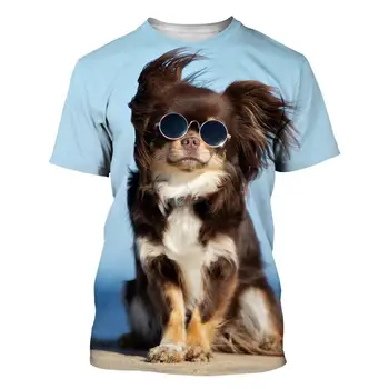 Nový Zábavný Roztomilý Zvieratá 3d Vytlačené T Shirt Zábavné Chihuahua Psa Vzor Mužov Dámy Deti Priedušná Ľahké Letné Športové Pohode