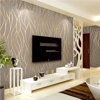3D Krivky Pruhované Tapety na Steny Roll Obývacia Izba, Spálňa, TV joj, Steny Pokrývajú Steny Papiere Domova Moderné Luxusné