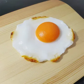 2 KS Umelých Potravín Simulácia Poached Egg Model Falošné Omeleta Miestnosti Dekorácie Menu v Reštaurácii Rekvizity