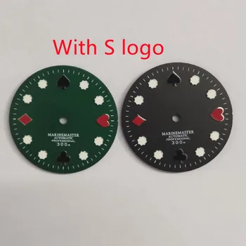 28.5 mm NH35 dial zelená čierna s Super BGW9 Svetelný pre SKX007/009 SBDX Potápačské hodinky mod fit NH35 NH36 Pohyb
