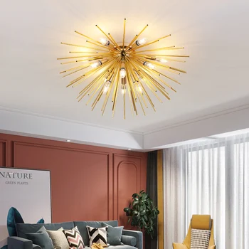 Nové golden lustre stropné svietidlá Pre Obývacia Izba, Spálňa domova Moderné led luster osvetlenie kuchyne Lampa iluminador