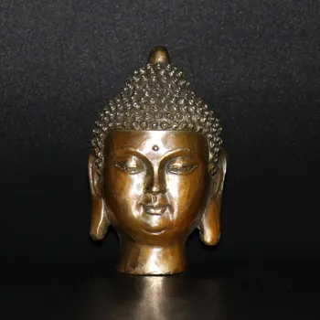 Archaize mosadz Buddha Šakjamúni hlavu remesiel socha