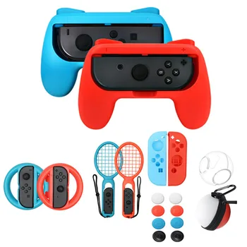 NintendoSwitch Príslušenstvo Zväzku Racing Volanty & Comfort Grip Prípade Zápästie Tanečné Kapely Tenis Raketa Pre Nintendo Prepínač