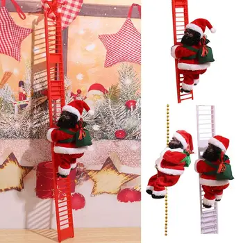 Nové Vianočné Ozdoby Darček Elektrické Lezenie Rebríky Santa Claus Bábiky Hračky S Hudbou Veselé Vianoce Stromu Visí Dekor