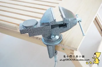 65mm malé mini stolný vise malé liatinové DIY 360 stupňov rotácie lavičke vise