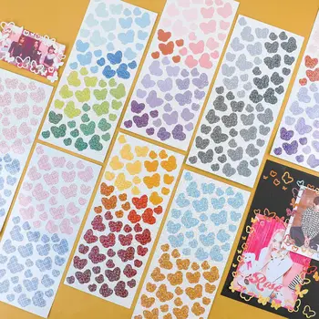 5 Pack, Farebné Motýľ Série Plánovač Vestník Nálepky Laserové Farebné Goo Karty Dekoratívny Materiál Papier Kórejský Roztomilý Nálepky