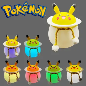 Anime Pokémon Obrázok Pikachu Kawaii Silikónové Nočné Svetlo Dúhové USB Pat Svetlo Hračky Detí, Narodeniny, Valentína Dary