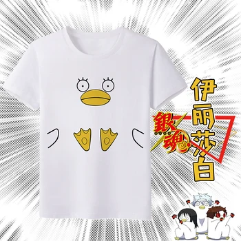 Gintama Elizabeth Anime Unisex tričko Lete Krátky Rukáv Zobrazení TEE Topy Pekné Vzory, Farba Biela