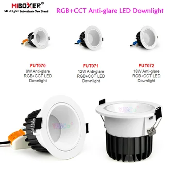 Miboxer Anti-oslneniu RGB+SCS LED Downlight 6W/12W/18W Smart Stropné svietidlo 110V 220V Stmievateľné Vnútorné Lampy 2.4 G Vzdialenej/Ovládanie Hlasom