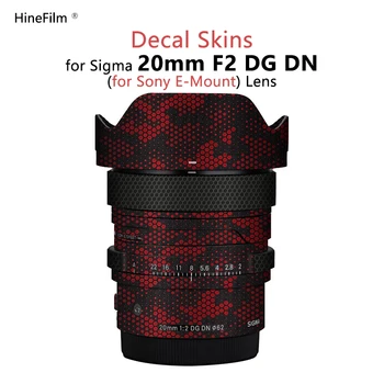 Sigma 20 F2 FE Objektív Nálepky Odtlačkový Kože Pre Sigma 20 mm F2 GR DN pre Sony Mount Objektív Chránič Kabát Zábal Kryt Ochranný Film