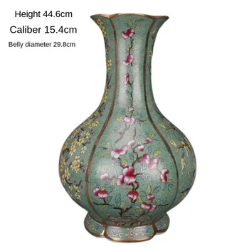 Qing Dynastie Qianlong Štipku Hodváb Smalt Farba Zhodnotenie Fľaša Starožitné Plavidlá, Porcelán Domáce Dekorácie Čínsky Štýl, Ornament