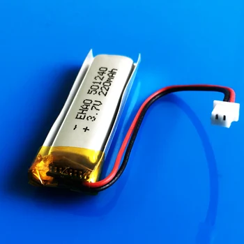 3,7 V Li ion polymer batéria nabíjateľná 220mah 501240 JST 1,25 mm prispôsobené veľkoobchod CE, FCC, ROHS MKBÚ certifikácie kvality