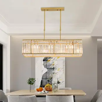 Moderné Luxusné Námestie Prívesok Osvetlenie Crystal Light Black Gold Obývacej Izby, Spálne, Jedálne Štúdia Miestnosti Visí Lampa Dekor Svetlo