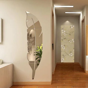Moderné Módne Dekorácie Zrkadlo Samolepky na Stenu 3D Akrylové Zrkadlo Tapety, Nálepky Pre Obývacia Izba, Veranda DIY Umenie Wallstickers