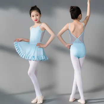 Profesionálne Balet Tanečný Kostým detský Dievča-Krátke rukávy Jumpsuit Šaty Letné Labutie Jazero Strany Dancewear Baletné Oblečenie
