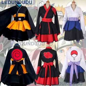 Anime Shippuden Ninja Cosplay Kostým Lolita Šaty, Oblek Uchiha Sasuke Kimono Akatsuki Jednotné pre Ženy, Mužov, Deti Mieru