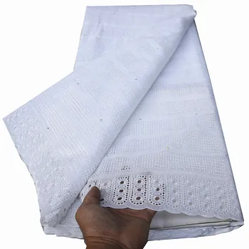 biela afriky čipky tkaniny Vysokej kvality, 100% bavlna Swiss Voile Textílie, Čipky Pre Ženy Šaty