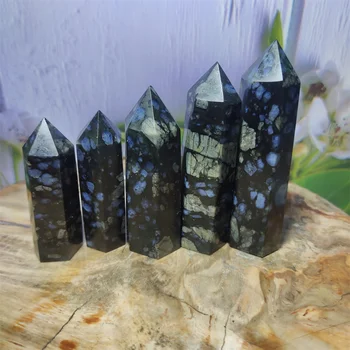 Prírodné Glaucophane Kameň Crystal Bod Šesťhranné Obelisk Prútik Energie Pyramídy Reiki Liečenie Wicca Meditácie Domova