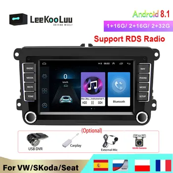 LeeKooLuu Automobilový Inteligentné Systémy Android Navigačný 2 Din Auto Video Prehrávač pre Volkswagen VW Golf 5 6 Passat cc b6 b7