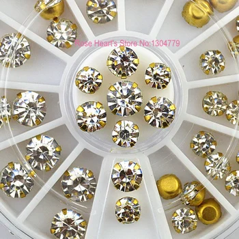 Jasné, 3D Nail Art Lesk Kamienkami Koliesko na Nechty, Dekorácia, Nástroj Crystal Diamond