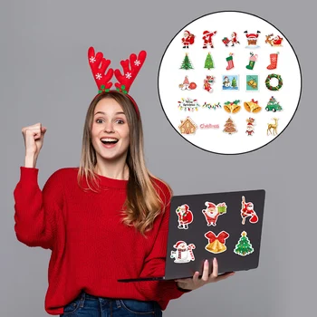 Vianočný Stromček Santa Claus Veselé Vianoce Nálepky Darček Nálepky Dovolenku Candy Bag Box Dekorácie