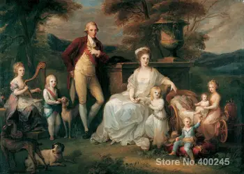 Portrét v Obrazoch Plátno umenie Ferdinanda IV Kráľ Neapola a jeho Rodina Angelica Kauffman Krajiny Ručne maľované Vysokej kvality