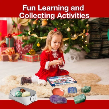 24 Mriežky Vianočný Adventný Kalendár Minerálny Kameň Zbierky Crystal Rudy Prekvapenie Darčeka Časovač Vianočný Kalendár pre Deti