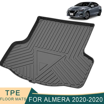 Pre Nissan ALMERA 2020-2022 Cargo Líniové All-Počasie TPE Non-slip batožinového priestoru Rohože Vodotesný Boot Zásobník batožinového priestoru Koberec