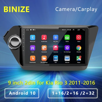Carplay rádio android 9 palcový Pre Kia Rio 3 rio3 rokov 2011-2016 2 din autorádia Centrálny multimediálny mp5 prehrávač, bluetooth 2din rádia