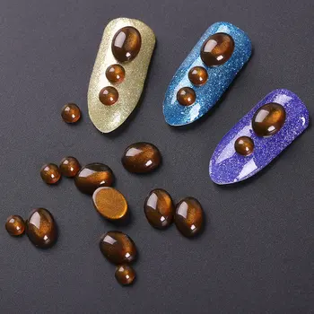 100ks Živice Hnedá Káva farba Drahokamu na Nechty, 3D Nail Art Akryl Dekorácie Lesk Crystal Japonskej Módy nechtov charms