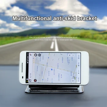 Silikónové Čierne Anti-slip Prenosné Auto, Mobilný Telefón Majiteľa Mat GPS Mount Držiak o 360 Stupňov Otočná Tabuľa Proti Sklzu Pad