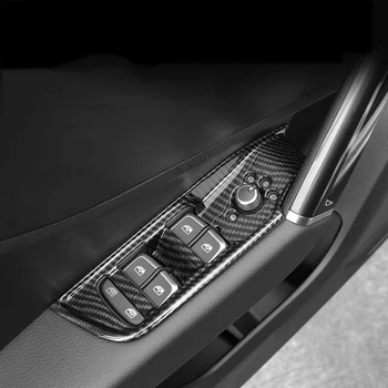 Interiéru vozidla Okno Zdvihákov Prepnite Ovládací Panel Kryt Chrome pre Audi Q2 2018 2019 2020 2021 Príslušenstvo Auto Styling Dekorácie