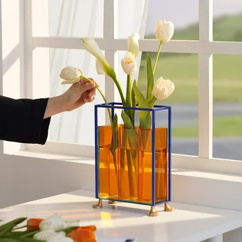 IN Štýl Vázy, Dekorácie Obývacia Izba Usporiadanie High-Grade Light Luxusné Tvorivé Akryl Kvet Hydroponické