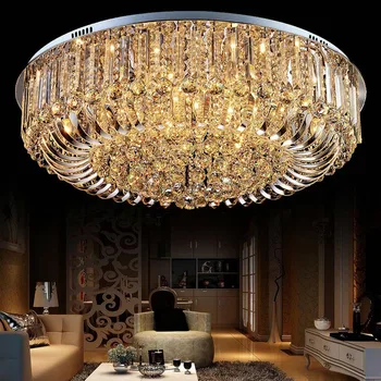 Moderné luxusné LED crystal stropné lampy, obývacia izba domácnosti crystal luxusné, moderné svietidlá, chrome lampy, crystal kolo osvetlenie