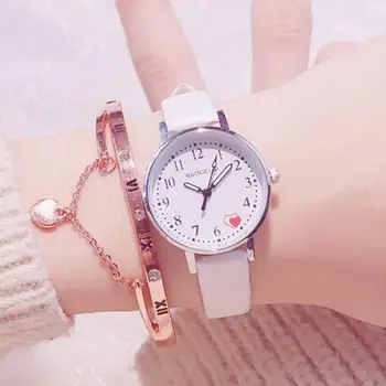 Magic Sladké Kožený Náramok Hodiniek Ženy Náramkové hodinky Bežné Luxusné Quartz Hodinky Relogio Feminino 2022Hot Predaj